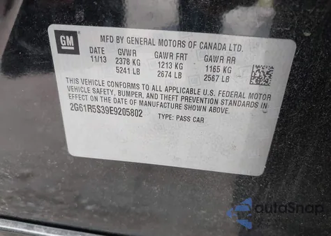 2014 Cadillac Xts Premium from USA, damaged, VIN 2G61R5S39E9205802